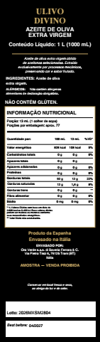 Azeite de Oliva Extra Virgem Fornecimento Industrial - (Palete Individual Bronze).